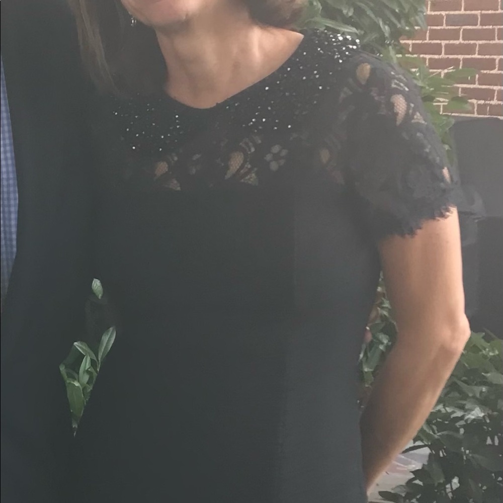 Black dress beaded